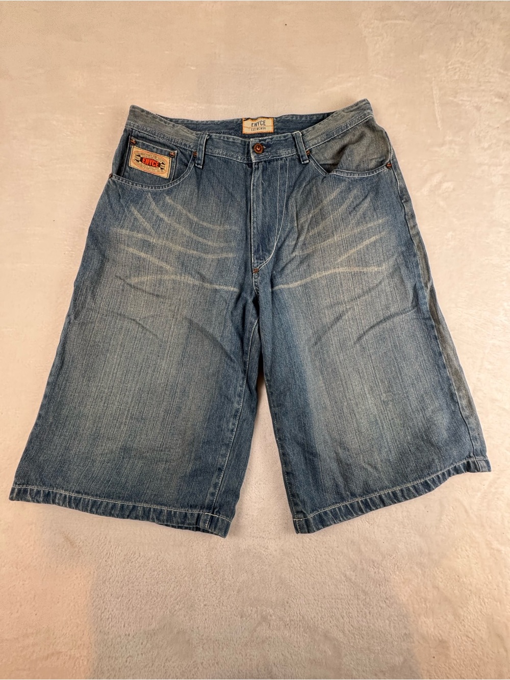 Enyce Light Blue Denim Jean Shorts
